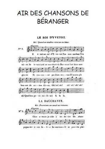 Air des chansons de Béranger